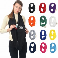 Infinity Scarf With Zipper Pocket